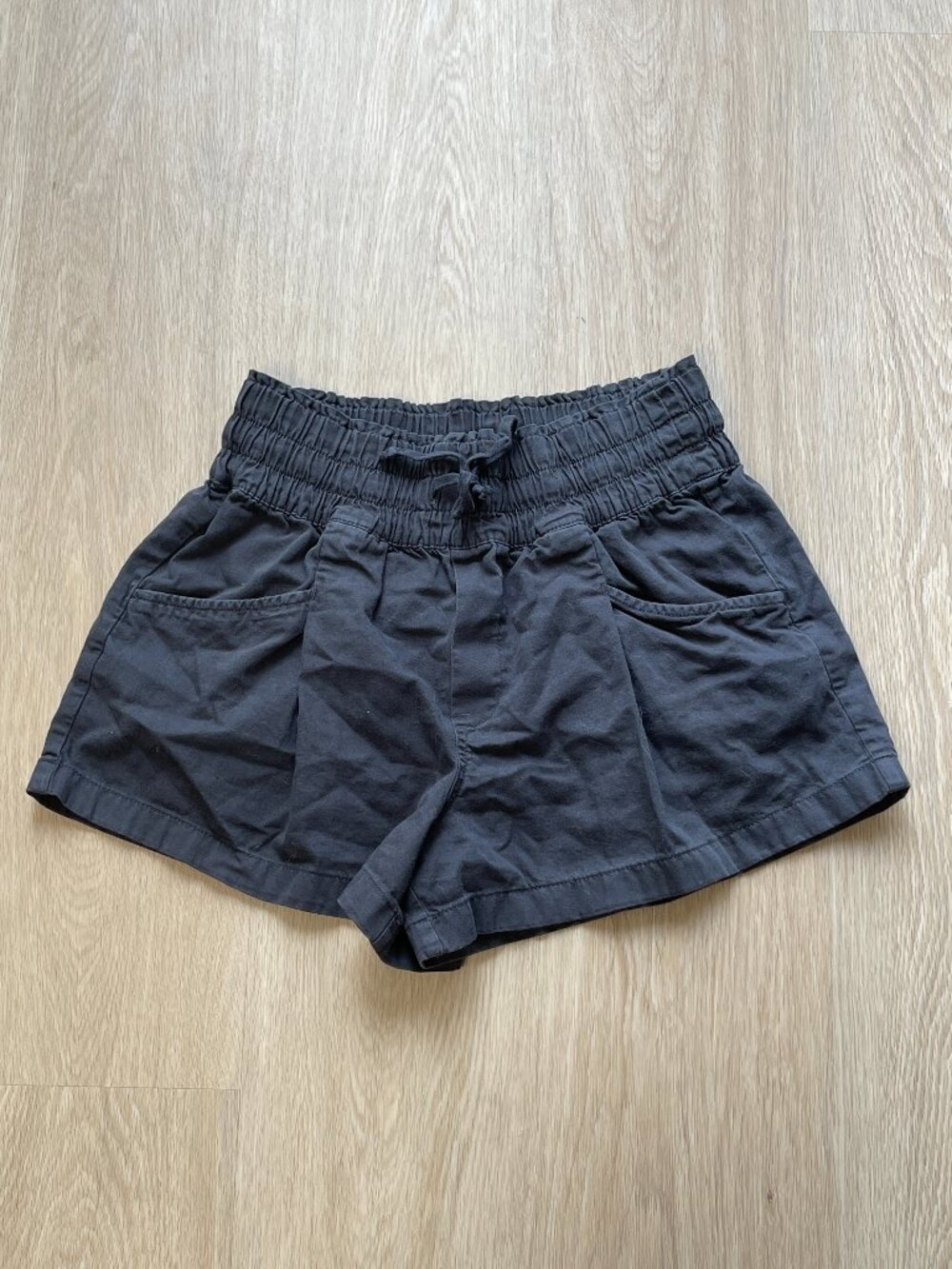 Aeropostale Black Cargo Shorts Y2K Utility Drawstring Size S/P